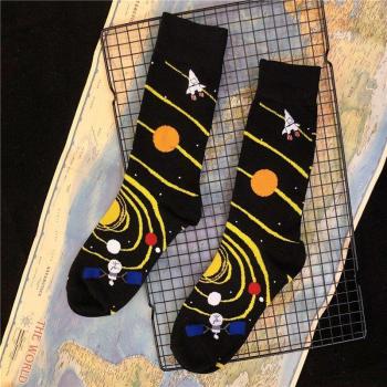 Chaussettes Big Bang en coton noir pour adultes