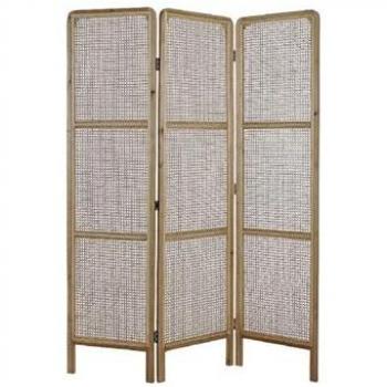 Brown Rattan Folding Wall VMO Home Nyoman 135x180cm