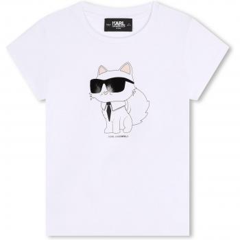 T-shirt à manches courtes Karl Lagerfeld Kids Fille 8A Blanc