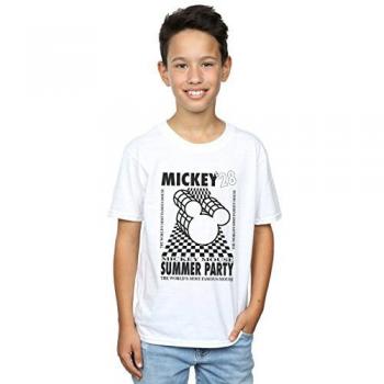 Tee de Fiesta Mickey para Niños 5-6 Blanco