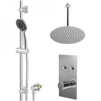 Wholesale Circo Twin Shower Headset – 300 mm Fixed Head, Chrome