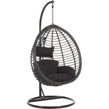 Fauteuil Suspendu Design en Rotin Gris