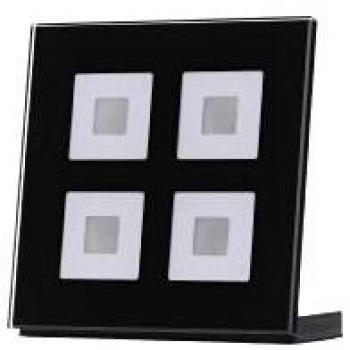 MDT Glastaster Plus 4fach mit Temperatursensor, Schwarz