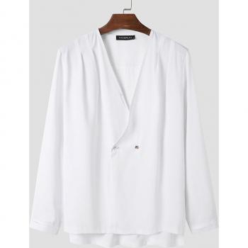 Solid Color 5XL Men’s V‑Shirt
