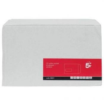 C5 Self-Seal Window Envelopes 90gsm White Pack of 500