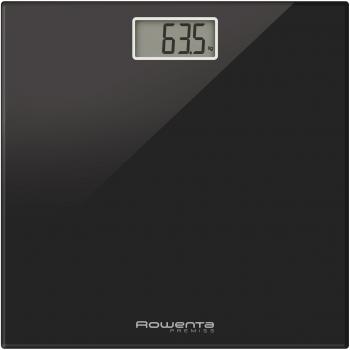 Bilancia Rowenta BS1060 pesapersone elettronica Premiss, Vetro temperato, Nero