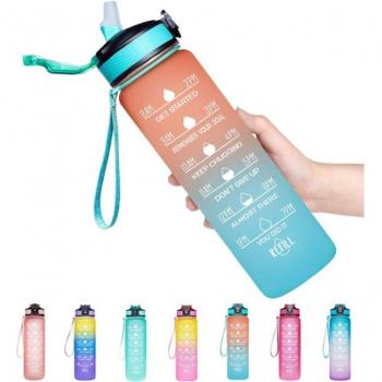 1000ML Motivational Sports Water Bottle