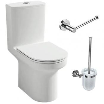 Pack WC Elite blanc sans bride avec abattant extraplat à fermeture douce