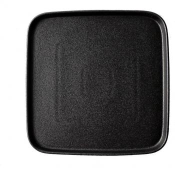 MUZITY Square Matte Black Ceramic Plate