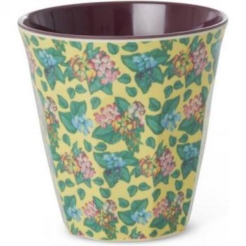Emma’s Floral‑Print Becher – Rice Melamin, Mittel, Hellblau