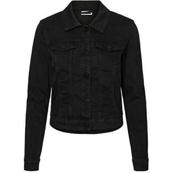 Noisy May Debra Black Wash Denim Jacket for Women