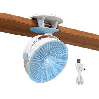Ventilatore Da Viaggio Portatile Con Luce Led E 3 Velocità