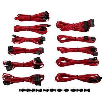 Corsair CP-8920152 Premium Sleeved Typ4 (Generation 3)-Serie Netzteil Pro-Kabel-Set rot
