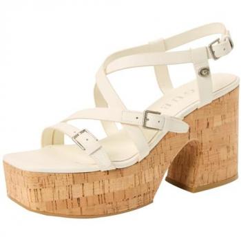 Guess Corke Genuine Leather High Heel Platform Sandals