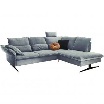 Ecksofa CARINA, Haya Design, mit motorischer Rückentiefenverstellung, petrol