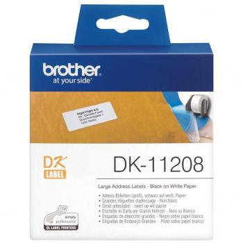 Brother DK-11208 Black and White Address Labels