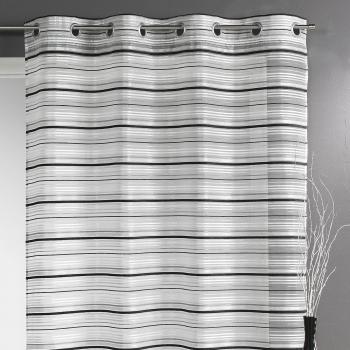 Pañuelo de Organzas con Motivo de Rayas Horizontales y Chenilla