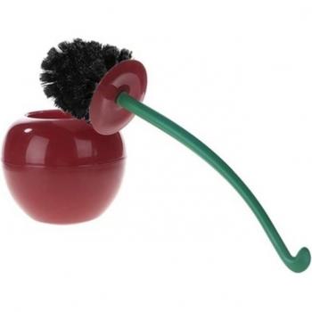Brosse de nettoyage de salle de bain cerise avec support et base