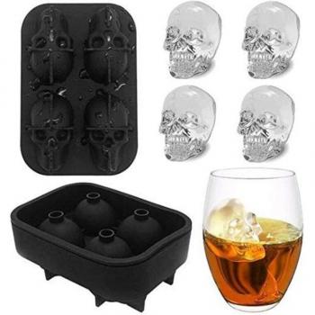 Molde de silicona para cubitos de hielo de calavera