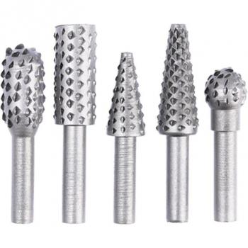 5 Pcs Wood Rasp Files with 1/4 Shank