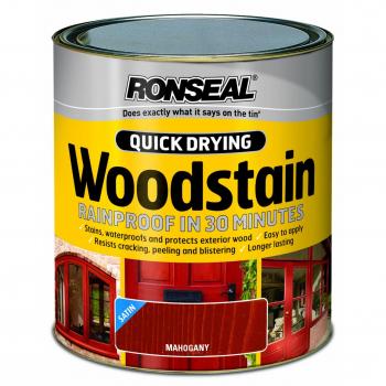Ronseal Quick Dry Satin Woodstain Mahogany 250ml