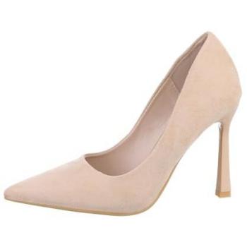 Beige Pfennigabsatz High Heel Pumps für Damen von Ital-Design