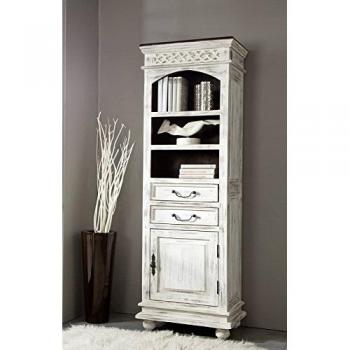 Étagère en Bois Massif de Manguier Blanc Antique