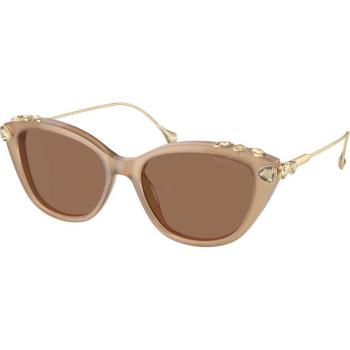 Gafas de Sol Swarovski SK6010 2002OK para Mujer Acetato Beige Bronce Ojo de Gato Tamaño 53