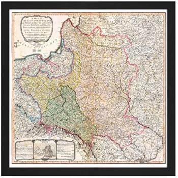 Polish–Lithuanian Commonwealth 1799 Faden Kingdom Framed Picture – 16”×16”