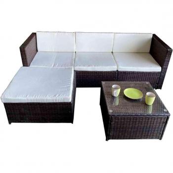 Chaise Longue Rattan Premium + Mesa