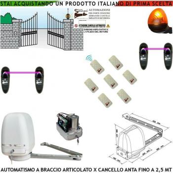 Motore a Braccio Articolato per Cancello 220/24 V con Accessori