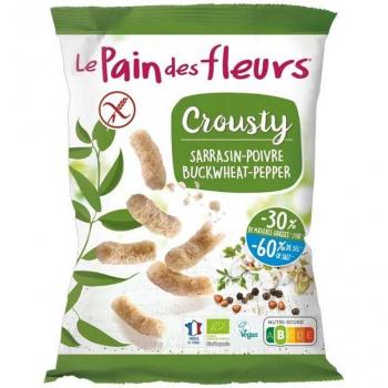 Le Pain des Fleurs Ganchito Crousty de Trigo Sarraceno Y Pimienta Sin Gluten Bio 75g