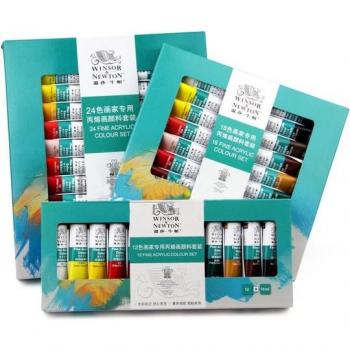 WINSOR & Newton Textilmalerei‑Set: 10 ml, 24 handbemalte Farben