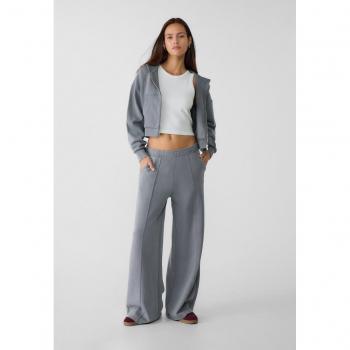 Stradivarius Bequeme Jogginghose Dunkelgrau S