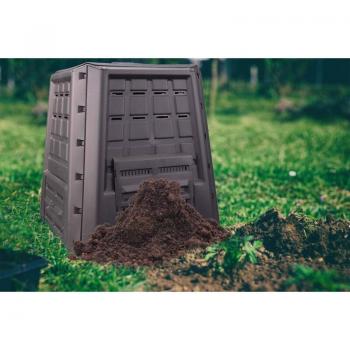 Compostiera Da Giardino Dmora – 80×80×82 cm, Antracite