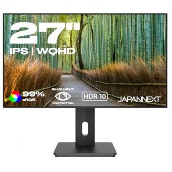 Écran PC 27 WQHD IPS FreeSync avec Inclinaison Réglable et Filtre Anti-lumière Bleue