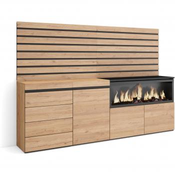 Stanza Elegante Camino XXL – Credenza 214x145x35 cm