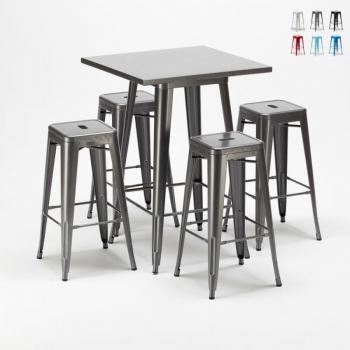 Table Haute avec 4 Tabourets Gowanus