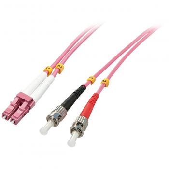 Cavo Fibra Ottica Duplex LC/LC OM4 3m Rosa