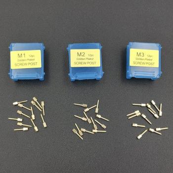 Kit de poteaux de vis dentaires plaqués or 12 pièces S1 S2 S3 L1 L2 M1 M2 M3