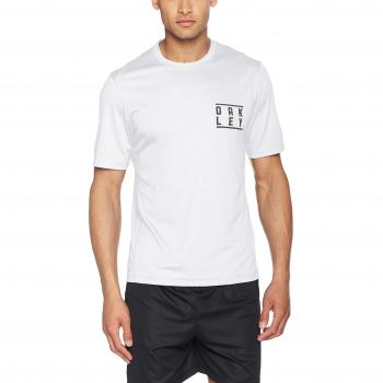 T-shirt Oakley SS Lycra Surf Anti-Uv Rashguard Homme, Blanc, Taille L
