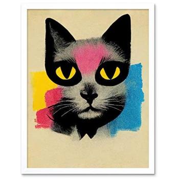Bold Cat Neon Pop Canvas