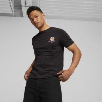 Camiseta Puma negra para hombre con diseño gráfico