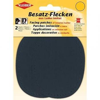 KLEIBER Besatz-Aufnähflecken oval, 85 x 110 mm, dunkelblau