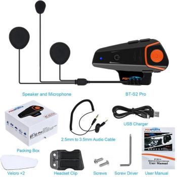 Fodsports BT-S2 Pro Wireless Motorcycle Headset
