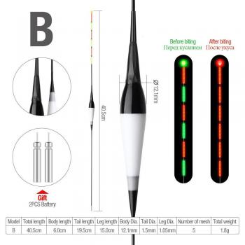 DONQL Night Fishing LED Float with Bite Reminder