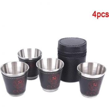 4pcs 70ml Picnic Stainless Steel Mugs