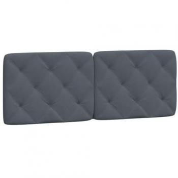 VIDAXL Cuscino Testiera Grigio Scuro 120 cm in Velluto 99721