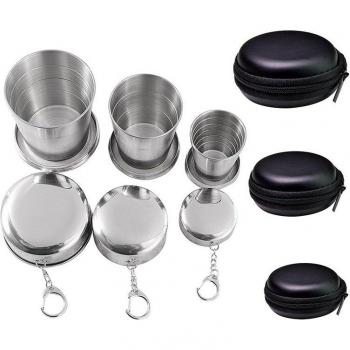Vaso Plegable de Acero Inoxidable para Exteriores