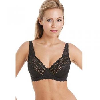 Elegant Black Lace Underwire Bra – Camille 34C